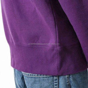 100% Cotton Terry Hoodie Custom High Quality Embroidered Zip-up Fashion Style Bright for <b>Purple</b> for Winter Season Plain Dyed - Product Image 6