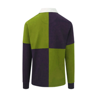 Camisetas de Rugby Vintage Personalizadas, Polo de Manga Larga, 100% Algodón, Logotipo Bordado, Camiseta de Rugby para Hombre