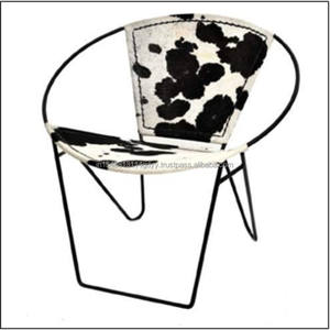 Silla de jardín de hierro de cuero con forma de huevo moderna para oficina en casa comedor al aire libre Bar almacén escuela taller Villa muebles - Product Image 3