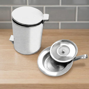 Contenedor de acero inoxidable y bandeja redonda para almacenamiento de instrumentos quirúrgicos - Product Image 4