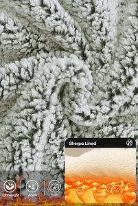 Veste Sherpa décontractée unie pour homme, chaude et épaisse, en fausse fourrure, avec fermeture éclair, coupe-vent, impression de logo personnalisé, manteau à capuche d'hiver - Product Image 4