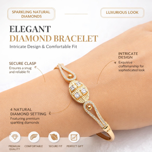 Elegante pulsera con diamantes naturales brillantes Diseño intrincado y cierre seguro para un aspecto lujoso y un ajuste cómodo - Product Image 6