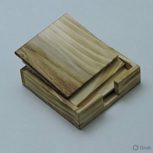 Ensemble de dessous-de-verre en bois élégants, sets de table et tapis pour la décoration de table, articles de décoration artisanale pour la maison, décoration de table, vaisselle, naturel - Product Image 1