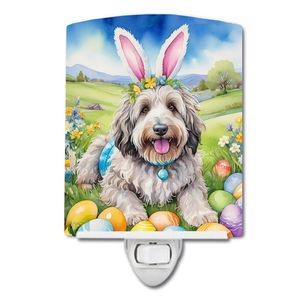 UL-Certified New Bergamasco Sheepdog Easter Egg Hunt Ceramic Night <b>Light</b> Compact 6x4x3 Multicolor for Bedroom Bathroom <b>Nursery</b> - Product Image 1