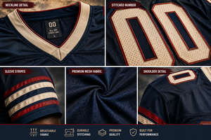 เสื้อฟุตบอลอเมริกัน Malvan Enterprises ปี 2026 สำหรับผู้ใหญ่ พิมพ์ลายดิจิทัล ชุดยูนิฟอร์ม เสื้อแบบสั่งทำพิเศษ ระบายอากาศได้ดี ผลิตจากโพลีเอสเตอร์ 100% - Product Image 3