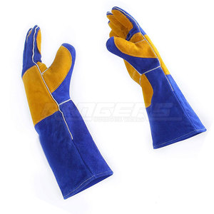 High Quality Leather Welding <b>Gloves</b> Men's Cheap Protective Safety Welding <b>Gloves</b> For Construction - Product Image 6