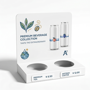 Exhibidor de Bebidas Ecológico de PVC, Opciones Personalizables para Supermercados, Tiendas de Conveniencia, Eventos, Publicidad Minorista - Product Image 1