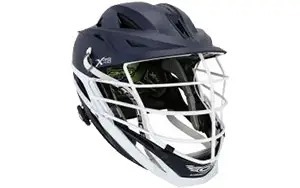 Casque de lacrosse blanc intégral avec cage métallique pour adulte – Équipement de sport de terrain - Product Image 1