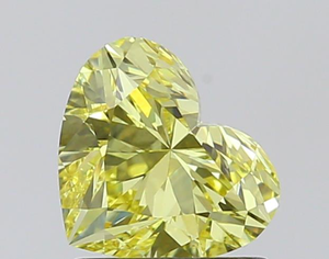 Diamant jaune de 2 carats, taille cœur, exquis, rare, de couleur fantaisie, brillant, diamant non monté pour une œuvre maîtresse de joaillerie de luxe sur mesure - Product Image 1