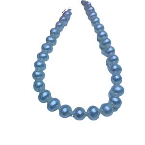 Collier de perles d'eau douce d'automne-hiver de 6 à 8 mm, presque rond et extrêmement résistant, comparable à une chaîne de pull Akoya - Product Image 5