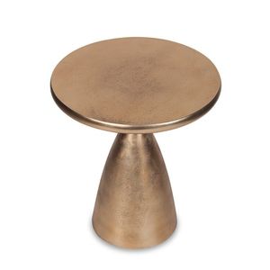 Mesa Auxiliar Glamorosa de Metal Dorado que Realza Interiores Elegantes con Textura Pulida y Presencia Impresionante - Product Image 6