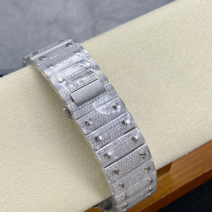 Reloj de Lujo de 42 mm con Diamantes Moissanite VVS, Movimiento Automático CN, Estilo Hip-Hop, de Acero Inoxidable de Alta Calidad - Product Image 3