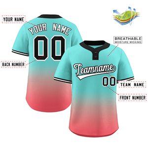 OEM Breathable Quick Dry Custom Baseball Jersey for <b>Men</b>-V-neck Top Custom Colors Logo 100% Polyester Heat-Transfer Printed - Product Image 2