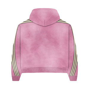 Conjunto Deportivo con Capucha Rosa para Mujer, Manga Larga, Cierre Frontal con Cremallera, Bolsillos Laterales, Color Sólido, Corte Holgado Informal, Ropa de Otoño - Product Image 2