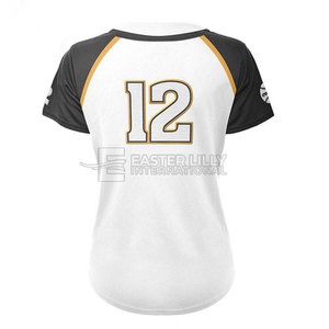 Maillot de softball personnalisé pour femme, respirant, séchage rapide, uniforme d'équipe athlétique, chemise de sport à manches courtes, 100 % polyester, toutes tailles - Product Image 2