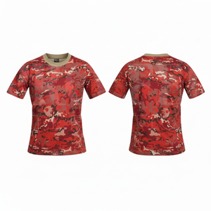 Factory Direct Whole Sale Short Sleeve T Shirt Breathable Crew Neck Casual <b>Camo</b> Lightweight Quick Dry Sportswear Summer <b>Top</b> - Product Image 2