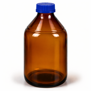 Botellas de Reactivo de Vidrio Borosilicato de Alta Calidad de 1L, 2L y 3L, Transparentes, Ámbar y Azules, con Tapa de Rosca, 2000 ml - Product Image 1
