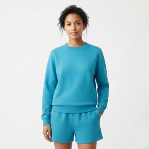 Sweat-shirt décontracté d'hiver pour femme, col rond, en molleton de coton, coupe classique, design personnalisé - Product Image 2