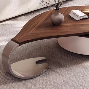 Table basse en bois moderne avec rangement, design minimaliste pour salon - Product Image 2