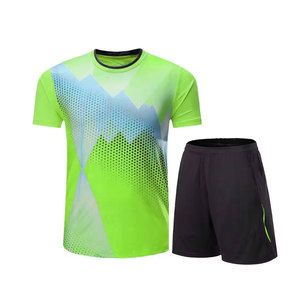 Ensemble uniforme de badminton, tennis et tennis de table pour garçons, nouvelle impression numérique, antibactérien, sans manches, taille élastique, polyester, vente en gros - Product Image 5