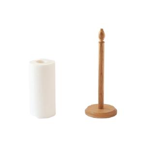 Nouveau support de rouleau de papier toilette en bois naturel, organisateur de salle de bain, décoration, support de rangement pour mouchoirs en papier - Product Image 4