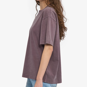 Camiseta Extra Grande de Primera Calidad para Mujer, Color Sólido, Corte Holgado, Hecha de Algodón, Ropa de Verano, Estilo Urbano, Transpirable y de Secado Rápido - Product Image 3