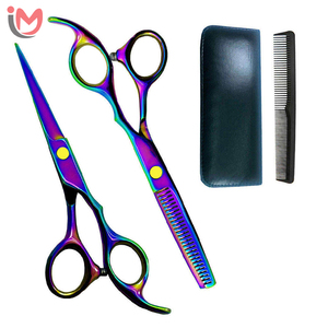 Nouveau Kit de Ciseaux de Barbier en Acier Inoxydable en Promotion, Ensemble de Ciseaux et Rasoirs de Salon, Kits d'Instruments de Coiffure Polyvalents OEM - Product Image 1
