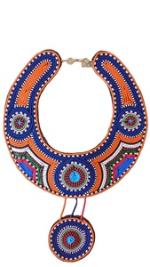 CRYSTAL CRAFT Multi Layer Color Stone Beaded Bib Necklace for Women Long Strand African Necklace for Women - Product Image 2