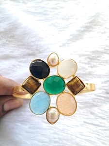 Handcrafted Brass Cuff <b>Bracelet</b> Statement Bangle <b>Boho</b> Adjustable Jewelry Modern Contemporary Handmade - Product Image 2