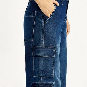 Jean baggy taille mi-haute pour femme, denim élégant de qualité supérieure, coupe ample confortable, tenue décontractée - Product Image 2