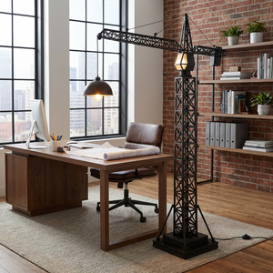 Lámpara de Pie de Estilo Nórdico Minimalista IQBAL COLLECTION, Negra, Altura Ajustable, Bombilla LED, Metal, 2700K, Luz Blanca Cálida Suave, para Oficina, Fácil de Usar - Product Image 2