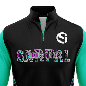 Sweat-shirt en coton à demi-zip pour homme, personnalisable avec logo sérigraphié, décontracté, hiver, sublimation. - Product Image 4