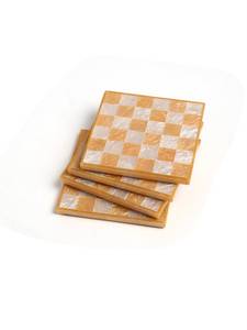 Sous-verres carrés en résine avec tapis antidérapants, design moderne, écologiques, 4x4 pouces, épaisseur personnalisée - Product Image 2