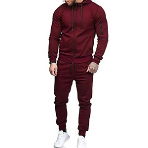 Conjunto Deportivo de Invierno para Hombre con Capucha y Cremallera Completa, 100% Poliéster, ODM, Alta Calidad, Logotipo Personalizado - Product Image 1