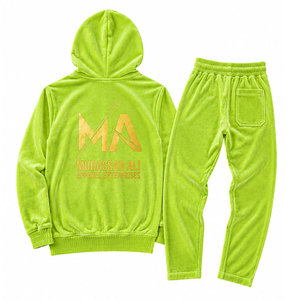 ชุดวอร์มมีฮู้ดสีเขียว Mudassar Ali Apparel Enterprises ผลิตจากโพลีเอสเตอร์ 100% หนัก 350 กรัม ซิปยาวเต็มตัวพร้อมกระเป๋าหน้า - Product Image 2