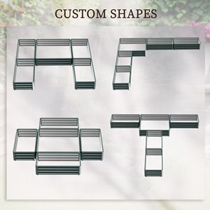 Set di 5 Grandi Fioriere Rialzate in Acciaio Verde 8x8x1ft, Vasi in Metallo 8x8x1ft per Piante da Esterno, Verdure, Fiori ed Erbe - Product Image 4
