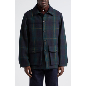 Manteau long en laine et coton de haute qualité pour homme, style trench-coat, décontracté, streetwear, vêtement d'extérieur, manteau d'hiver, col en V, double boutonnage - Product Image 2