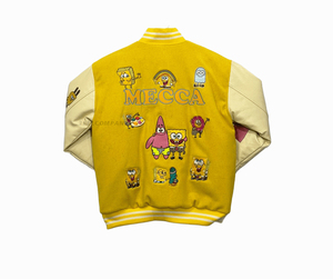 Custom <b>Red</b> <b>Wool</b> Body and Gray Leather Sleeves Stylish Letterman Jackets - Product Image 5