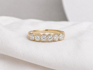 3MM Round Cut Moissanite <b>Stacking</b> Band <b>Ring</b> 925 Silver With Rhodium Plated Fine Proposal Gift For Partner Charms - Product Image 1