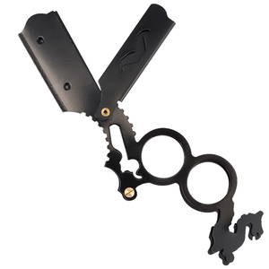 Nouvelle conception, rasoir à anneau de doigt en acier inoxydable avec poignée dragon, logo personnalisé, outil de toilettage pour hommes, accessoire de rasage pour barbe et moustache, OEM - Product Image 1