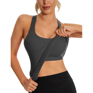 Lightweight Womens Yoga Tops Customizable Seamless Gym Top <b>Stretch</b> Fitness Wear For Yoga Training And Daily Workout Use - Product Image 1