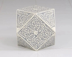 Modern Handmade Wooden Bone Resin Inlay Table for <b>Stool</b> Ottoman <b>Bedroom</b> Hotel Living Room Furniture Direct Factory FAIZA CRAFT - Product Image 5