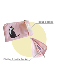 Organisateur de masques décontracté en polyester avec compartiments zippés - Pochette de rangement idéale pour un cadeau (Modèle P28-06) - Product Image 2