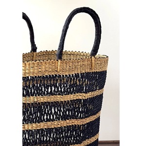 ตะกร้าหวายลายเส้นสีดำ ตะกร้าเก็บของทำมือ ขายส่ง เป็นมิตรกับสิ่งแวดล้อม ผลิตในเวียดนาม - Product Image 2