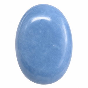 Piedra de Palma Grande de Angelita Natural, Gema de Cristal Azul Tallada, Piedra de Bolsillo de Arte Popular, Proveedor Mayorista de Regalos - Product Image 1