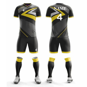 Design Football Uniform Wholesale Soccer Kits Men's Adult Clothes Quick Dry Solid Color Soccer Uniform Matching Set <b>Athletic</b> - Product Image 1