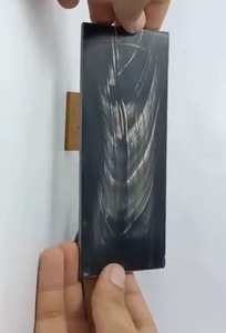 Plaques en corne de buffle naturelle indienne, fabriquées à la main, pour lunettes personnalisées, noires avec des rayures blanches, matériau artisanal en agate. - Product Image 3
