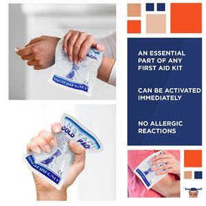 Sử dụng duy nhất 6x8 inch ngay lập tức lạnh gói di động viện trợ đầu tiên băng gói dùng một lần nóng & lạnh gói 10 chấn thương nén - Product Image 3