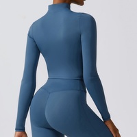 Set Yoga Wanita Premium Berkualitas Tinggi Desain Terbaru Bahan Solid Ramah Lingkungan Bernapas Cepat Kering Spandex/Nylon 2-Piece Custom
