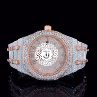 Montre mécanique ETA en acier inoxydable de qualité supérieure, or rose, avec diamants Moissanite, pour usage quotidien professionnel, meilleur prix